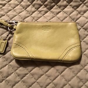Coach leather wristlet.